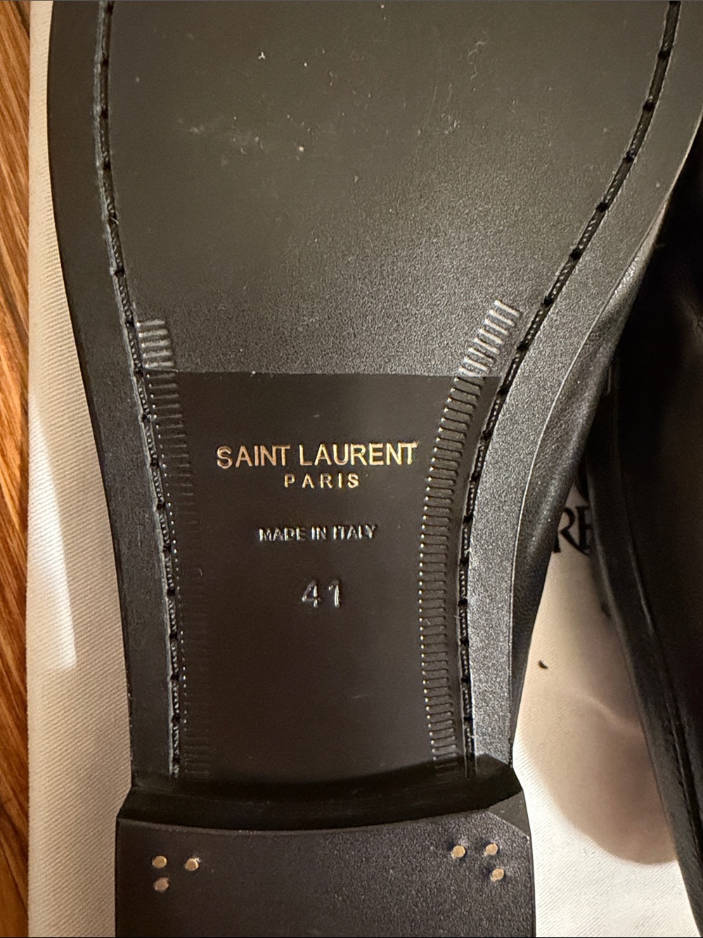 Saint Laurent Black Le Loafer Mules Shoes Size 41 (fits like 39.5) - Picture 6 of 6